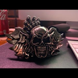 King Baby skull belt buckle